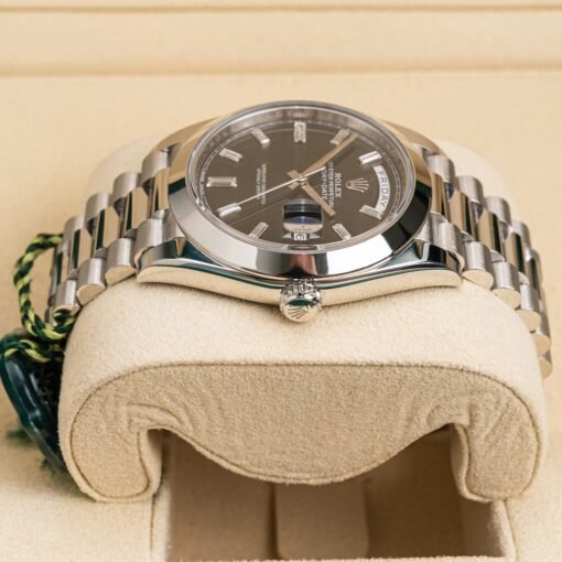 Rolex 228206 Day-Date Black Baguette 40mm Platinum Mens Watch - Image 3