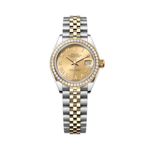 Rolex Lady-Datejust 279383RBR-0009 Champagne Dial Yellow Rolesor Jubilee Bracelet