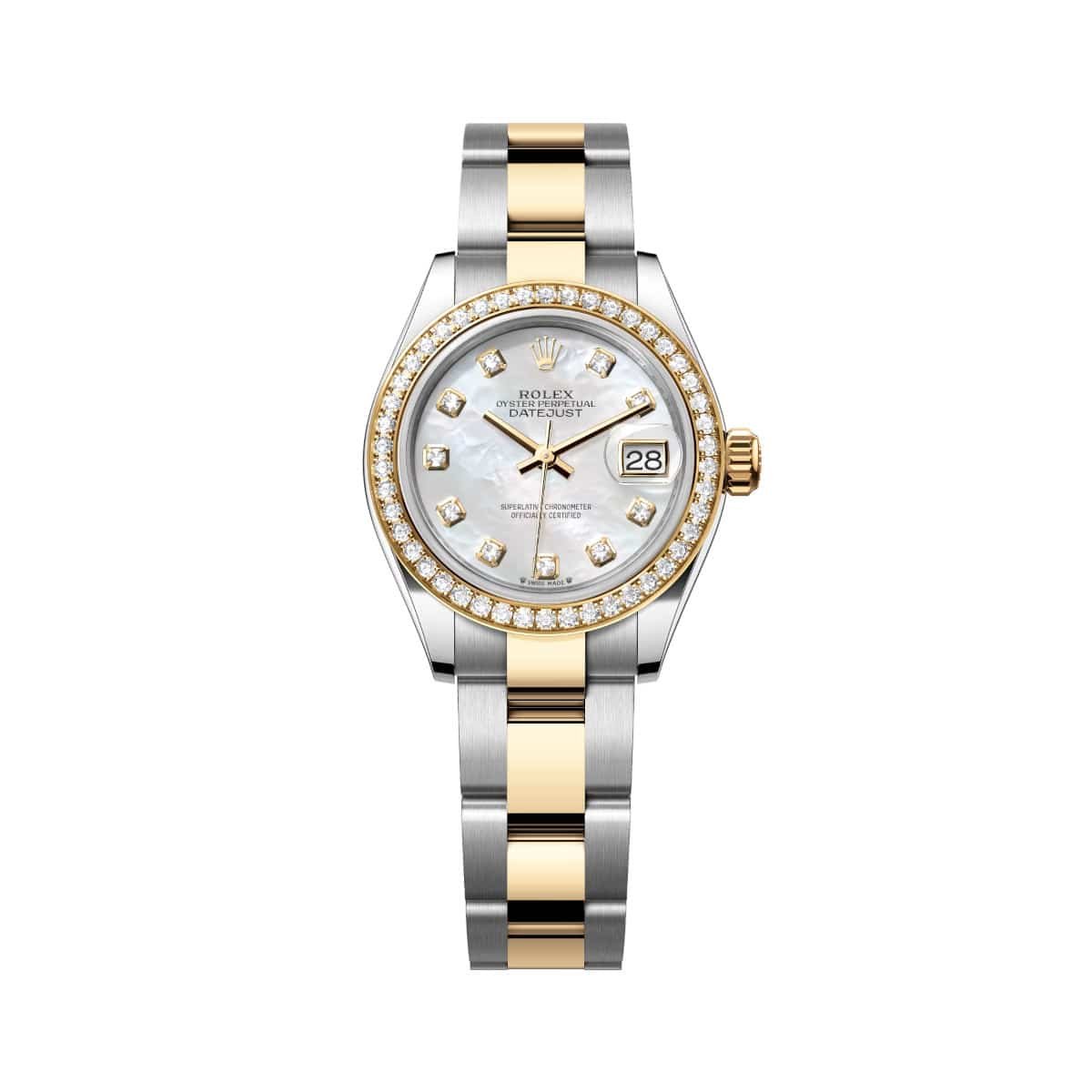 Rolex Lady-Datejust 279383RBR-0020 Mother-of-Pearl Dial Yellow Rolesor Oyster Bracelet
