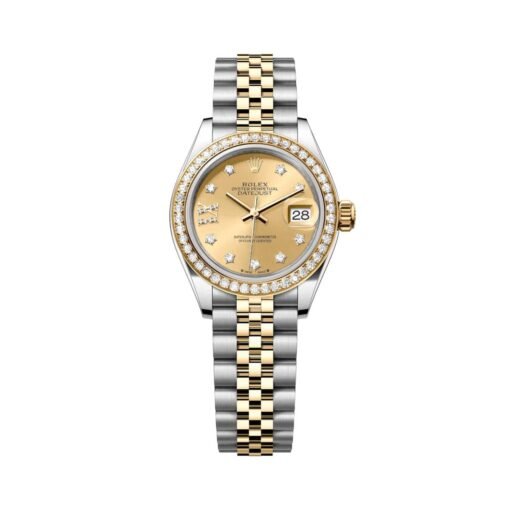 Rolex Lady-Datejust 279383RBR-0021 Champagne Diamond Dial Yellow Rolesor Jubilee Bracelet