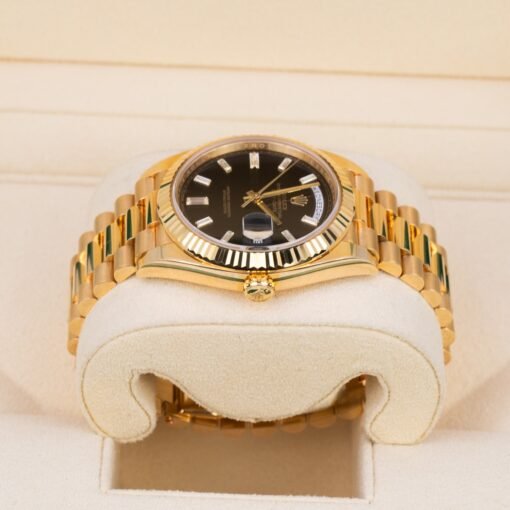 Rolex 228238-0004 Day-Date Black Baguette 40mm Yellow Gold Mens Watch - Image 5