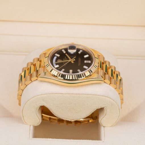 Rolex 228238-0004 Day-Date Black Baguette 40mm Yellow Gold Mens Watch - Image 6