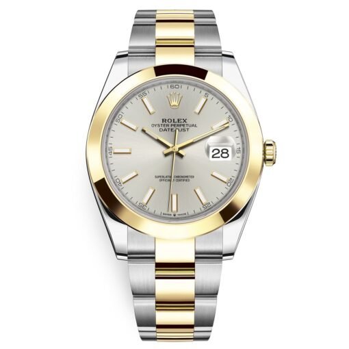 Rolex 126303-0001 Datejust 41mm Silver Index Oyster Steel and Yellow Gold Mens Watch