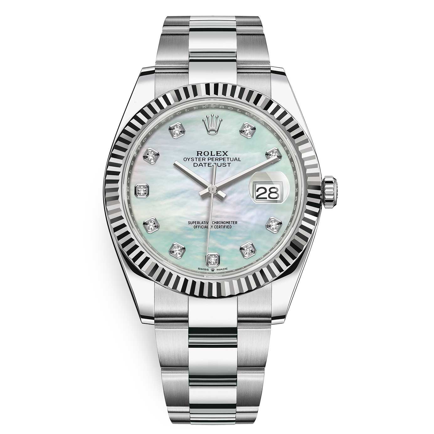 Rolex Datejust 126334 MOP Diamond Oyster 41mm Stainless Steel Watch