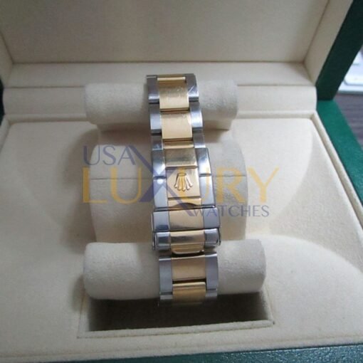 Rolex 16713 GMT II Yellow Gold Steel Serti Diamond Ruby Watch - Image 2